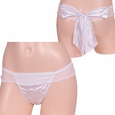 贅沢バックリボンTバック ホワイト