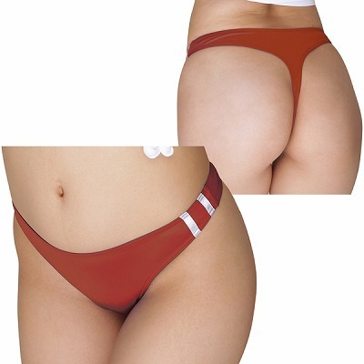 光沢ストレッチブルマTバック レッド