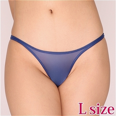 UNISEX 極薄ストレッチ生地はぎ無し極小ハーフバック Lサイズ ネイビー