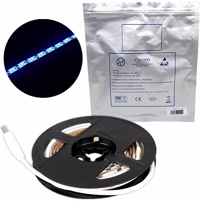 USB接続式LEDテープライト (青色−900mm)